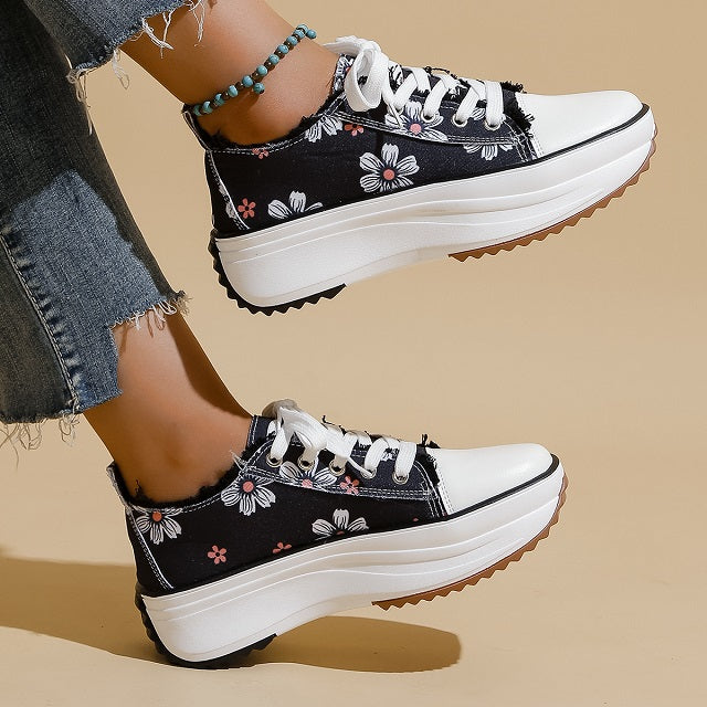 Colorblock Flatform schoenen