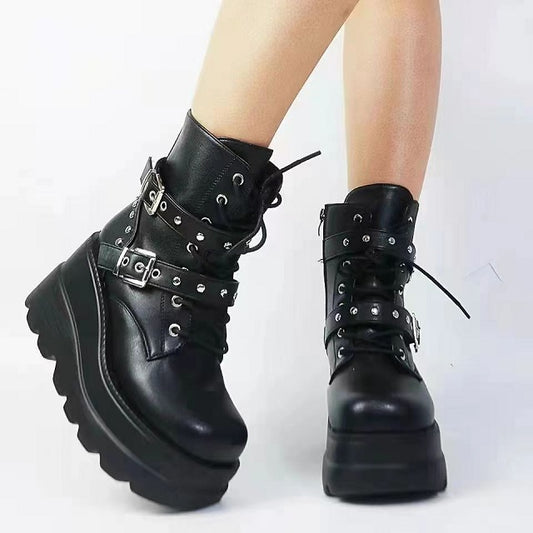 Punk Wedge Boots