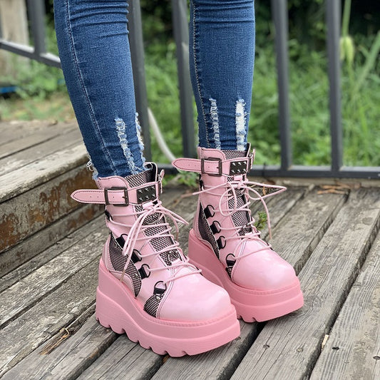 Punk Wedge Boots