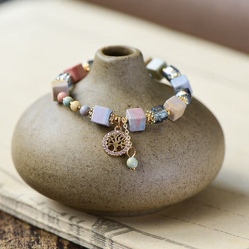 Vierkante Crystal Stone Armband