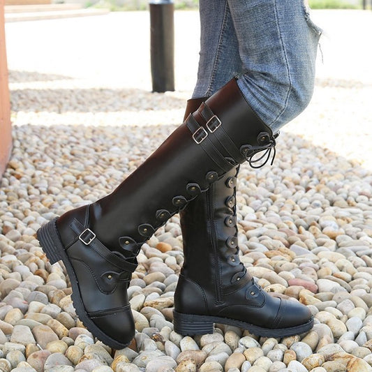 Knight Boots Met Veters