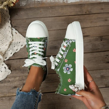 Bloemen Bedrukte Canvas Schoenen