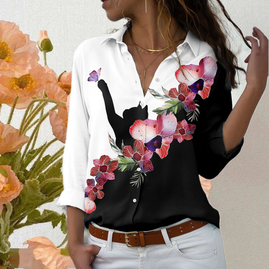 Casual Blouse Met Bloemenprint