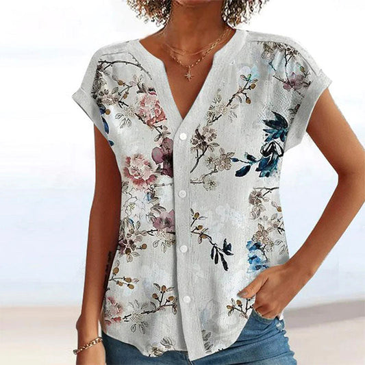 Casual Blouse Met Bloemenprint