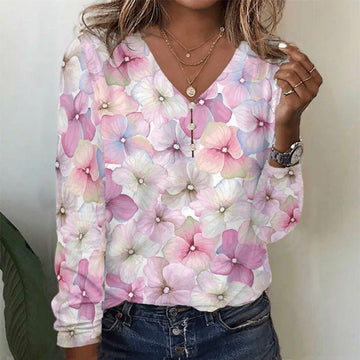 Casual Blouse Met Bloemenprint