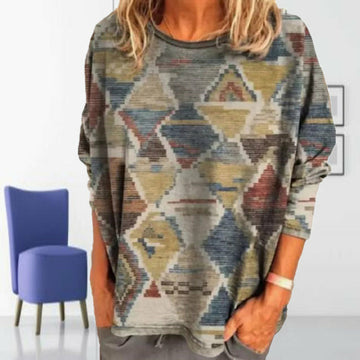 Vintage T-Shirt Met Geometrische Print