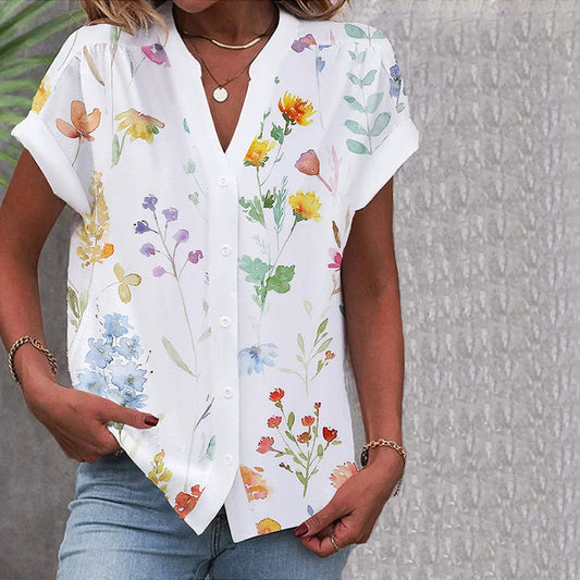 Casual Blouse Met Bloemenprint