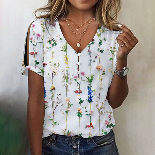 Casual Blouse Met Bloemenprint