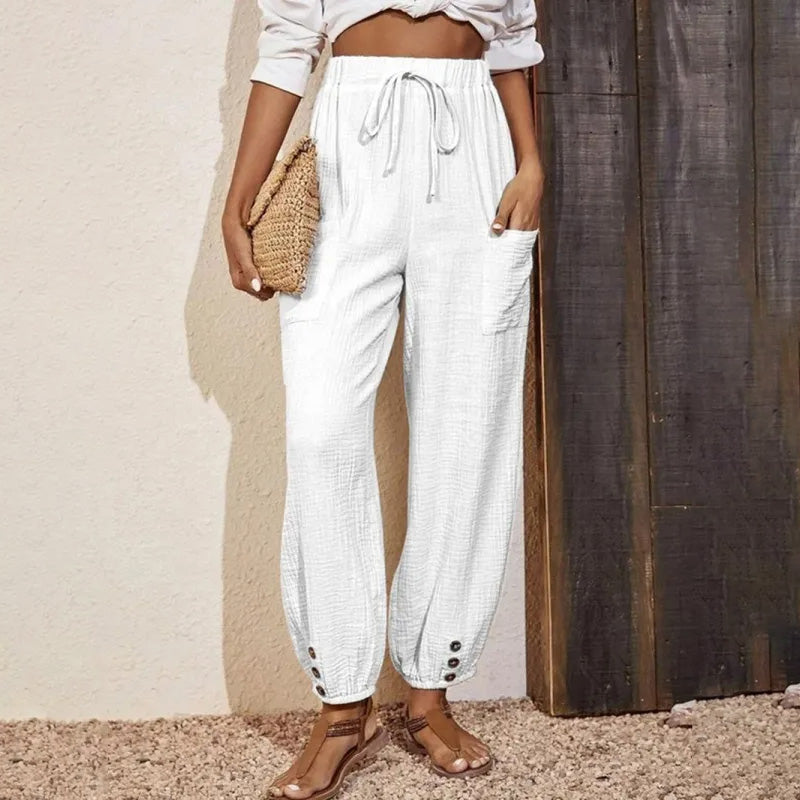 【Katoen En Linnen】Casual Losse Broek