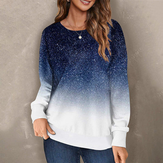 Casual Sweatshirt Met Gradintprint