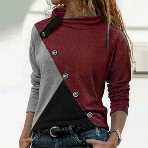 Casual Patchwork Blouse