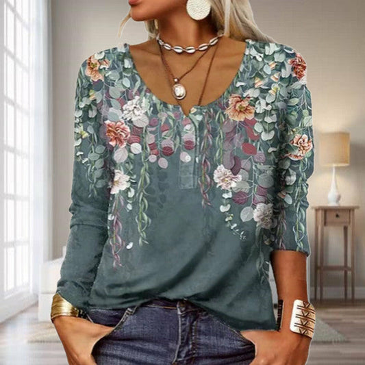 Casual Blouse Met Bloemenprint