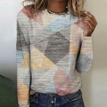 Casual T-Shirt Met Geometrische Print