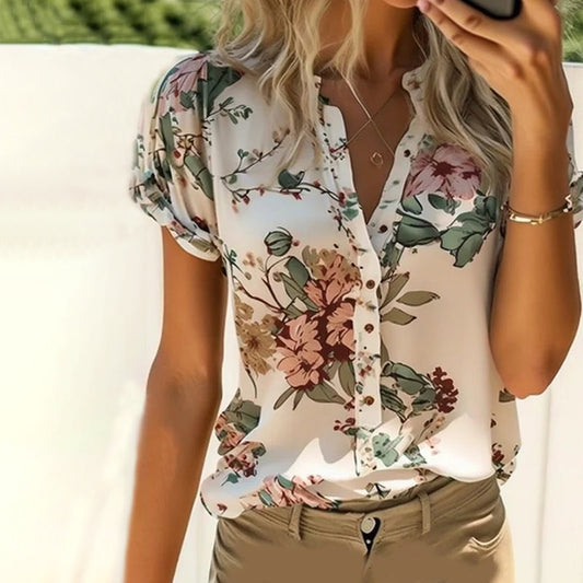 Casual Blouse Met Bloemenprint