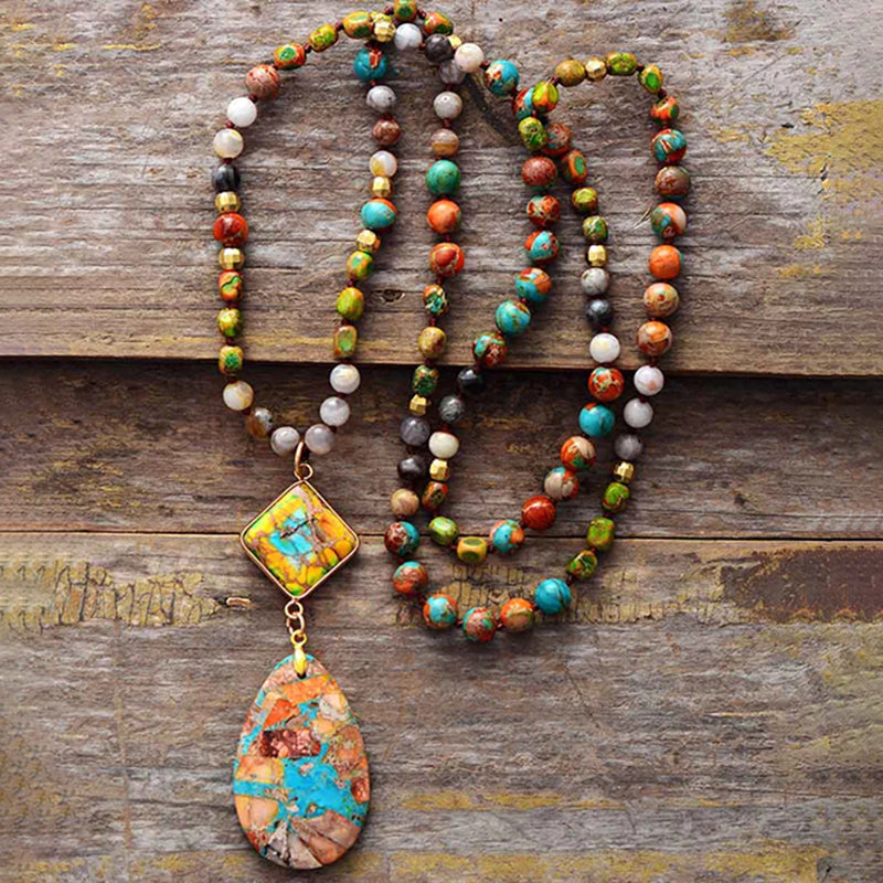 Boheemse Kralen Hanger Ketting