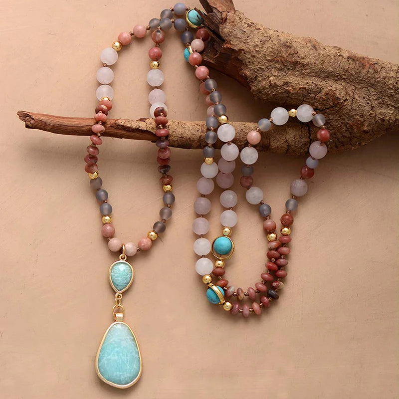 Boheemse Kralen Hanger Ketting