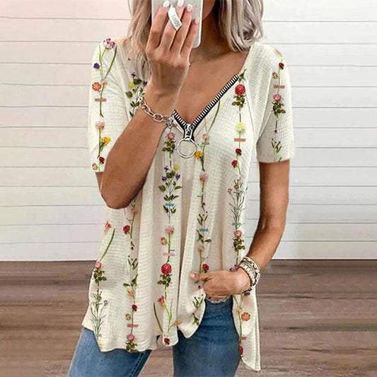 Casual Blouse Met Bloemenprint