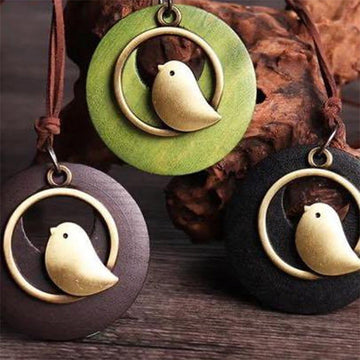 Houten Vogel Ketting