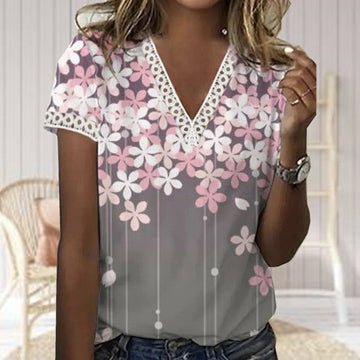 T-Shirt Met Bloemenprint