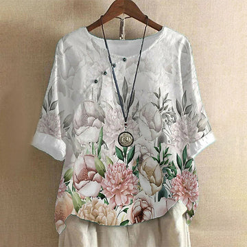 Casual Blouse Met Bloemenprint