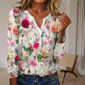 Casual Blouse Met Bloemenprint