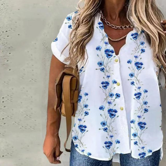 Casual Blouse Met Bloemenprint