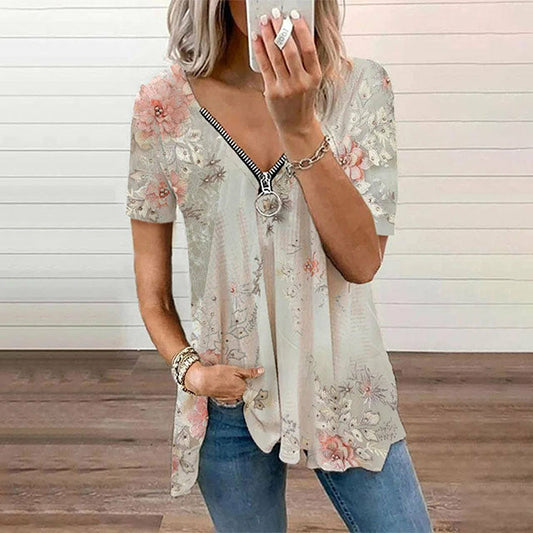 Casual Blouse Met Bloemenprint