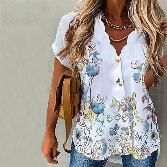 Casual Blouse Met Bloemenprint