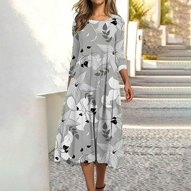Casual Jurk Met Bloemenprint