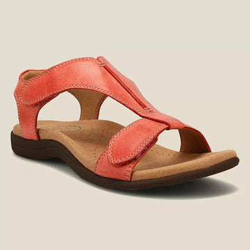 Vintage Sandalen In Effen Kleur