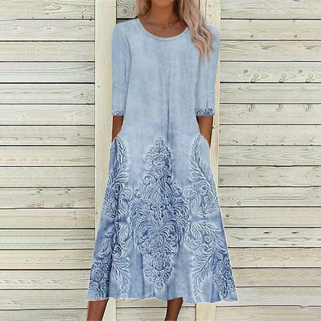 Vintage Bloemenprint Jurk