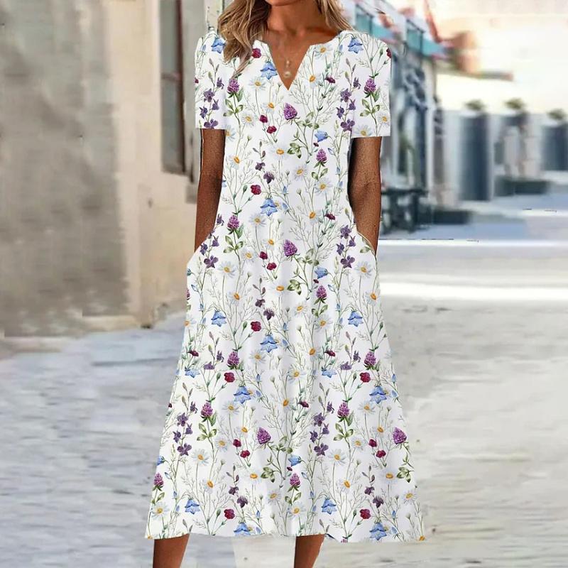 Casual Jurk Met Bloemenprint