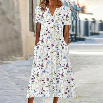 Casual Jurk Met Bloemenprint