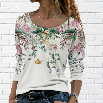 T-Shirt Met Bloemenprint