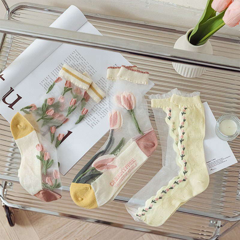 Casual Gebloemde Sokken