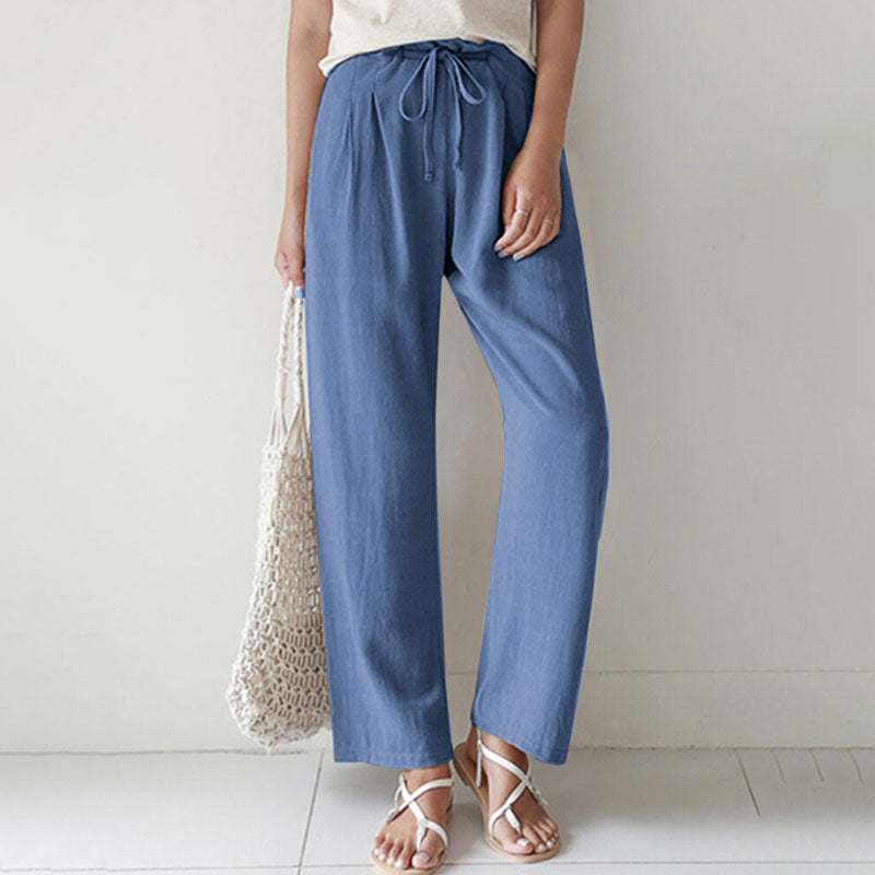 【Katoen En Linnen】Casual Rechte Broek