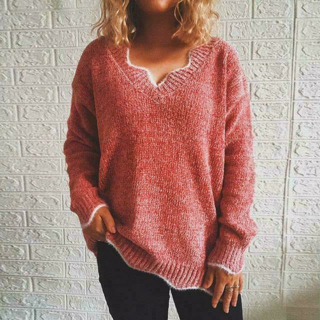 Effen Kleur Casual Trui