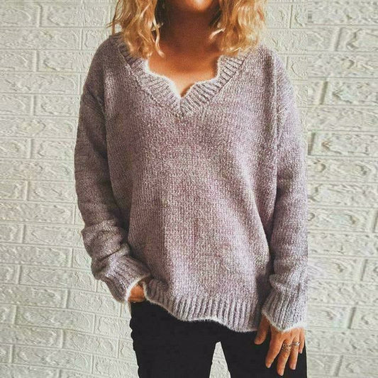 Effen Kleur Casual Trui