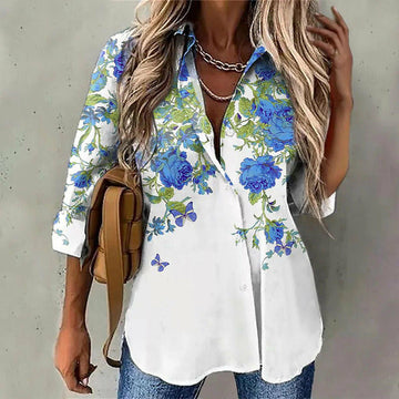 Casual Blouse Met Bloemenprint