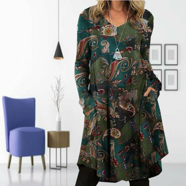 Vintage Jurk In Etnische Stijl