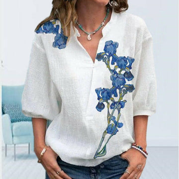 Casual Blouse Met Bloemenprint