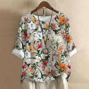 Casual Blouse Met Bloemenprint