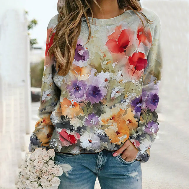 T-Shirt Met Bloemenprint