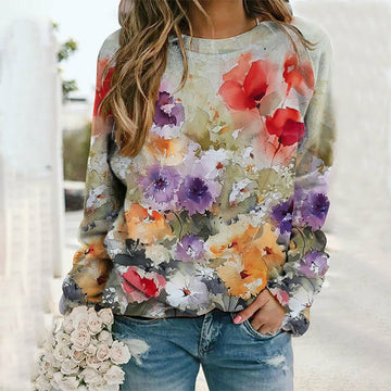 T-Shirt Met Bloemenprint