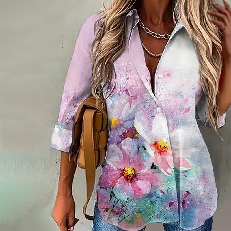 Casual Blouse Met Bloemenprint