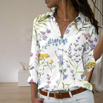 Casual Blouse Met Bloemenprint